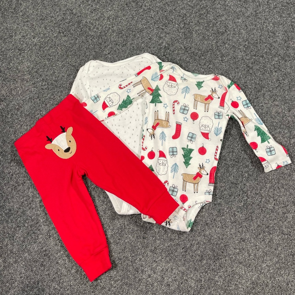 Bundle Carter's Christmas Reindeer & Just One You  Sz 12 M